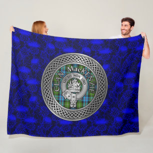 Manta Polar Escudo y nudo del tartán del clan MacKenzie