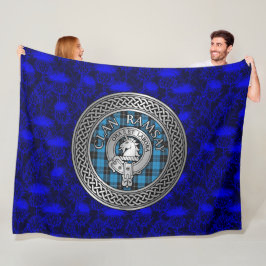 Manta Polar Escudo y nudo del tartán del Clan Ramsay
