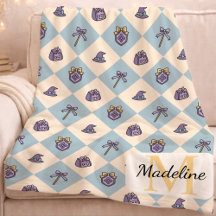 Escuela de Magia Personalizada Monograma Azul Nomb
