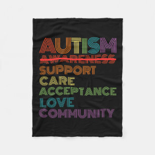 Manta Polar Escuela De Sensibilización Sobre El Autismo Retro 