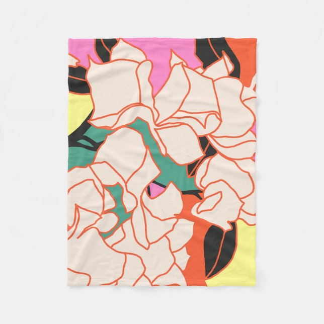 Manta Polar Esencia rosa de Bougainvillea (Anverso)