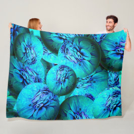 Manta Polar Esferas turquesa y azul en óptica 3D