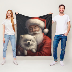 Manta Polar Eskimo americano con Navidades festivos de Santa C