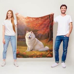 Manta Polar Eskimo Americano inspirado en la caída de las hoja