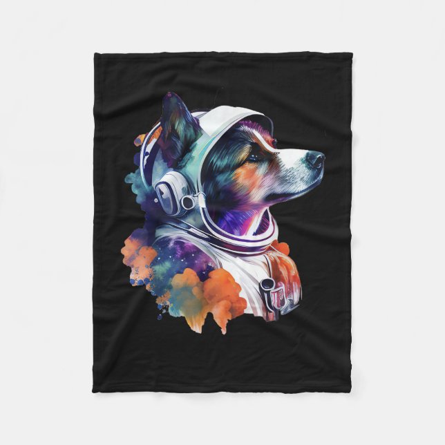 Manta Polar Espacio de perros astronautas Cute Perro Lover par (Anverso)