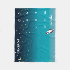 Manta Polar Espacio exterior personalizado azul oscuro bebé hi