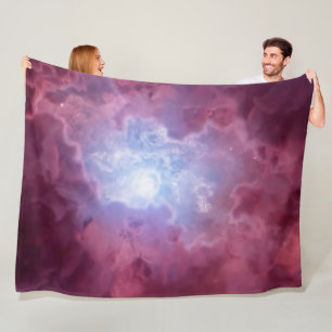 MANTA POLAR ESPACIO EXTERIOR ROSA