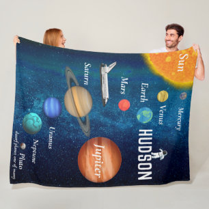 Manta Polar Espacio Tema Sistema solar Planetas Niños Sala