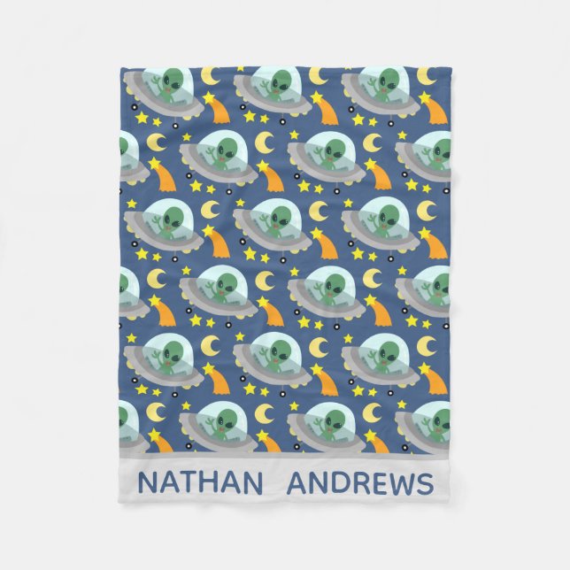 Manta Polar Espacios alienígenas y estrellas personalizadas (Anverso)