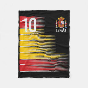 Manta Polar España Número 10 Espana Fútbol Español Hombres Muj