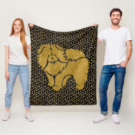 Manta Polar ESPARKLY THANG Chow faux metallece fleece blanket