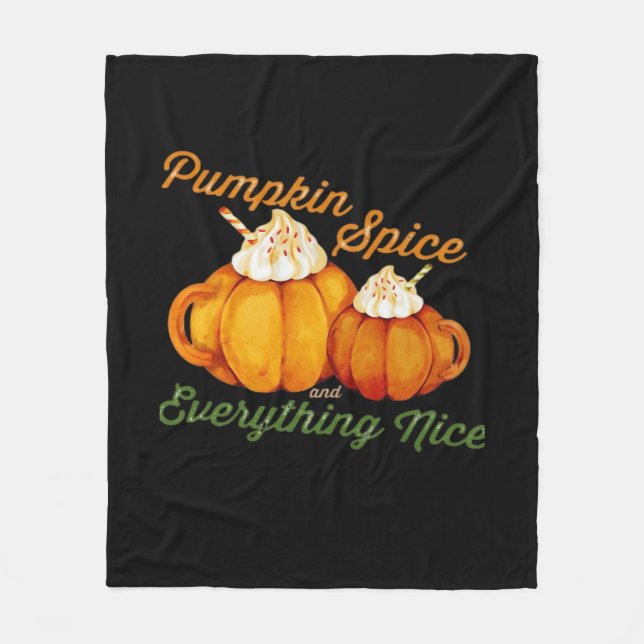 Manta Polar Especie De Calabaza Y Todo El Buen Diseño De Caída (Anverso)