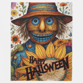 Manta Polar Espectacular espantapájaros de Halloween con giras