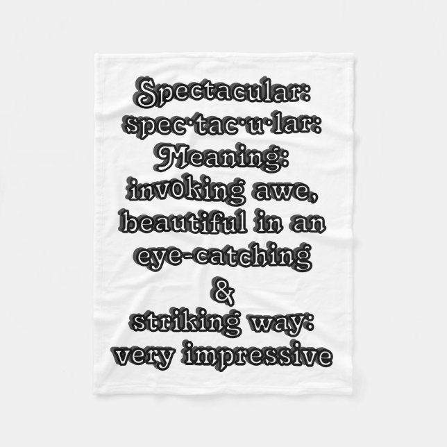 Manta Polar Espectacular: especificación de definición・tac・u・l (Anverso)