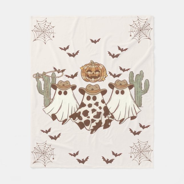 Manta Polar Espectacular fiesta de cumpleaños de Halloween Cuc (Anverso)