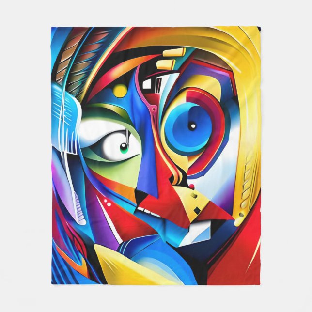 Manta Polar Espectacular resumen de colores artísticos (Anverso)