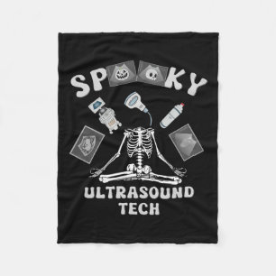 Manta Polar Espectacular Ultrasonido Tech Skeleton Halloween