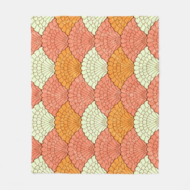 Manta Polar Espectáculo de la Shell: Patrones de mar abstracto (Anverso)