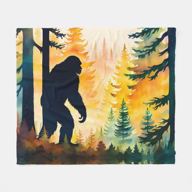 Manta Polar Espectáculo Sasquatch Otoño Paisaje Sunset Fleece  (Frente (Horizontal))