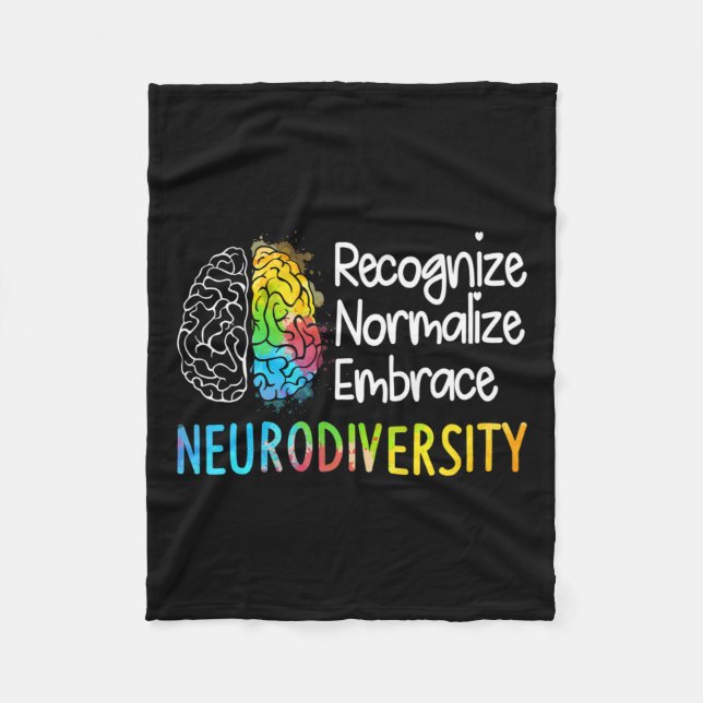 Manta Polar Espectro de autismo de neurodiversidad Asd Adhd Ra (Anverso)