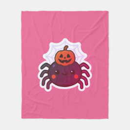 Manta Polar Espeluznante Araña de Halloween Kawaii