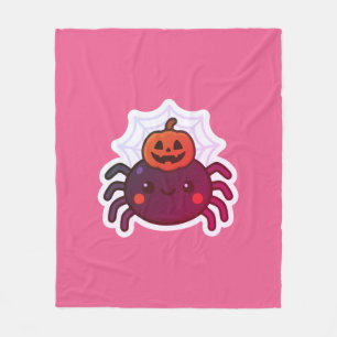 Manta Polar Espeluznante Araña de Halloween Kawaii