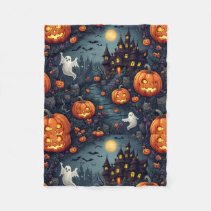 Manta Polar Espeluznante Halloween Hauned Night Small Fleece B