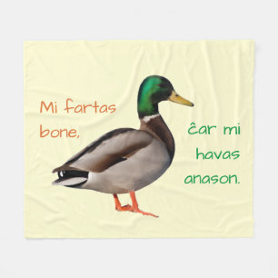 Manta Polar Esperanto: Mi fartas bone, ĉar mi havas anason.