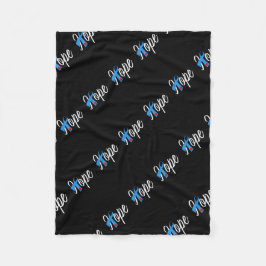 Manta Polar ESPERANZA de la conciencia de Blue Ribbon de la