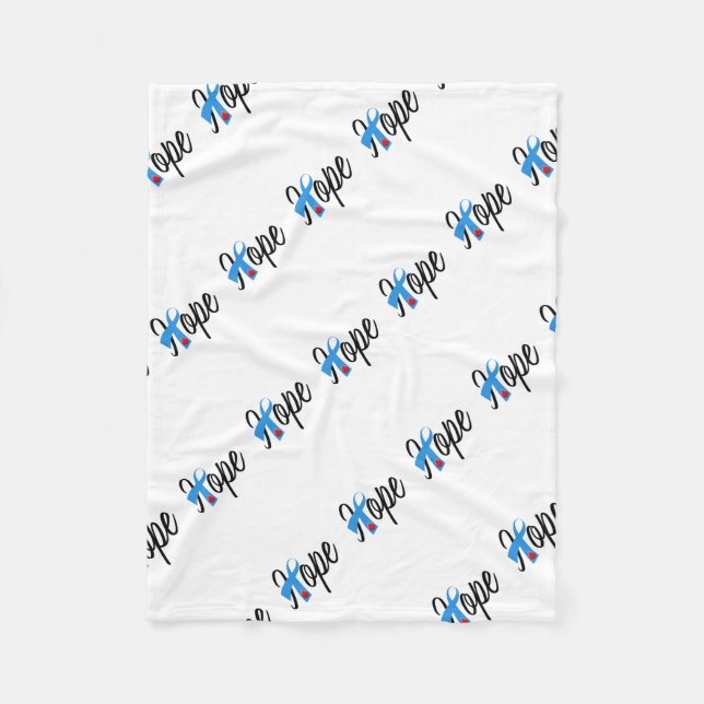 Manta Polar ESPERANZA de la conciencia de Blue Ribbon de la (Anverso)