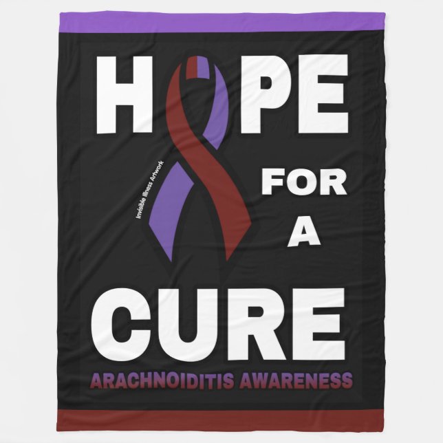 Manta Polar Esperanza De Una Cura... Aracnoiditis (Anverso)