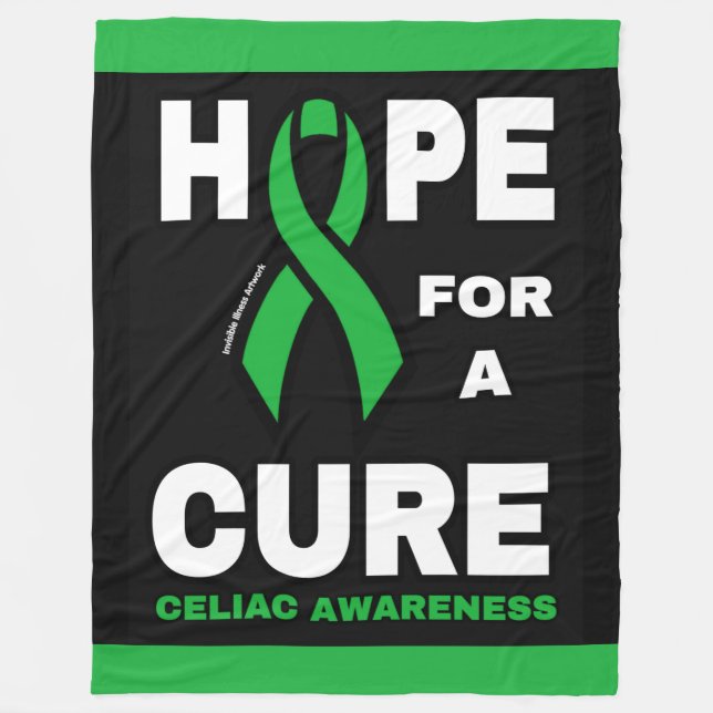 Manta Polar Esperanza De Una Cura... Celiac Fleece Blanket (Anverso)