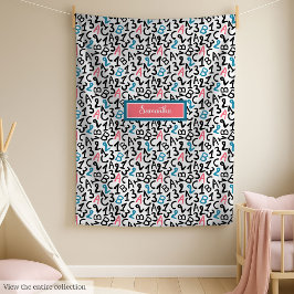 Manta Polar Espiral escolar de moda con monograma para chicas