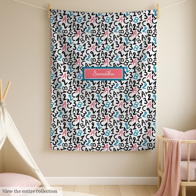 Manta Polar Espiral escolar de moda con monograma para chicas (Trendy school fleece with monogram for girls)