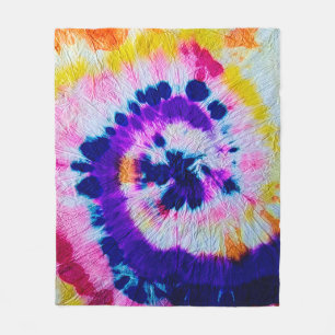 Manta Polar Espiral psicodélica. Tejido multicolor. Hip