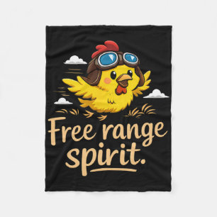 Manta Polar Espíritu de Libre Rango Pollo Lindo Con Gafas de A