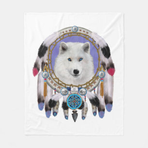 Manta Polar Espíritu de lobo indio nativo