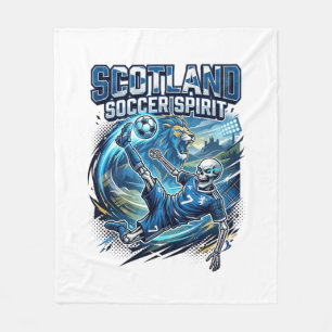 Manta Polar Espíritu Fútbol Escocia Esqueleto Delantero Nacion