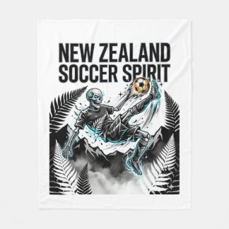 Manta Polar Espíritu Fútbol Nueva Zelanda Esqueleto Delantero 