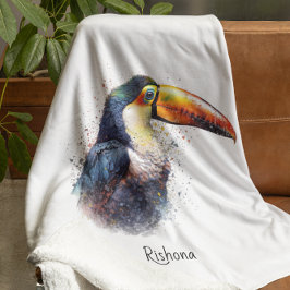 Manta Polar Esplendor Tropical Toucan, personalizado