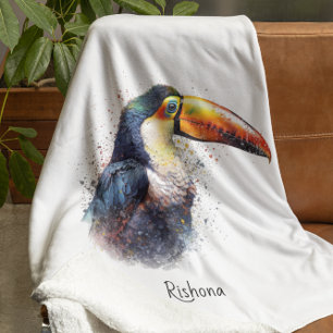 Manta Polar Esplendor Tropical Toucan, personalizado