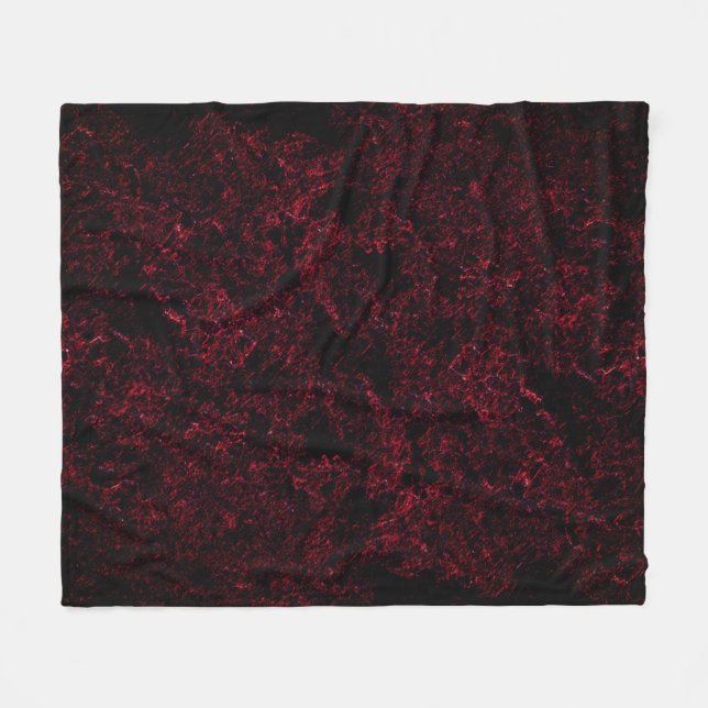 Manta Polar Esponja rusa roja sobre fondo rojo oscuro (Frente (Horizontal))