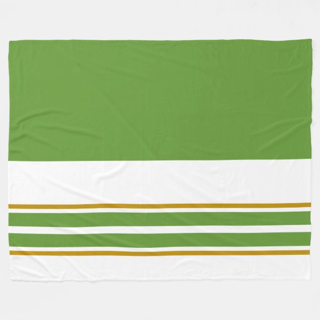 Manta Polar Esporádica Carreras gemela verde claro en blanco (Frente (Horizontal))