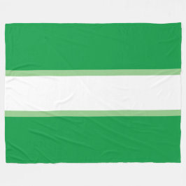 Manta Polar Esporádico brillante Dos franjas de Carreras blanc