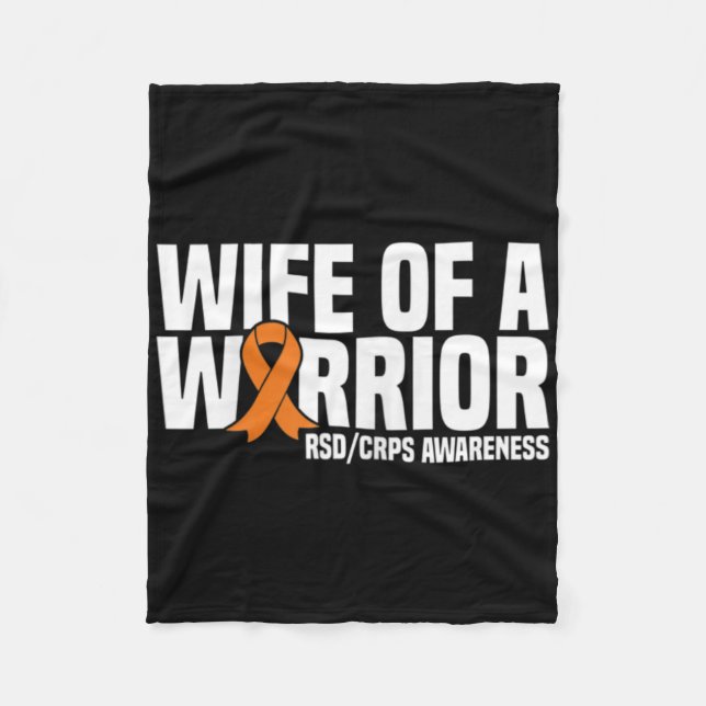 Manta Polar Esposa De Un Guerrero Naranja Ribbon Rsdcrps Conci (Anverso)