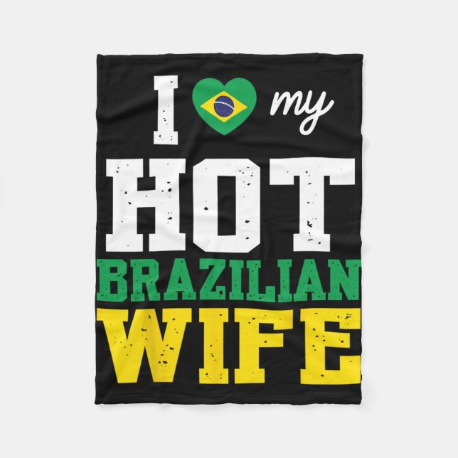 Manta Polar Esposa que amo a mi caliente esposa brasileña que  (Anverso)