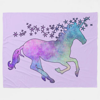 Manta Polar Espuma arcoiris fantasía silueta unicornio