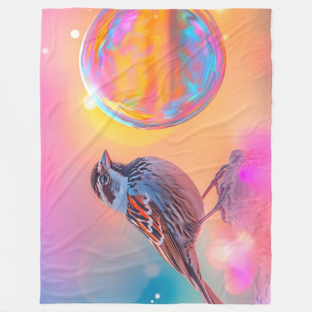 Manta Polar Espuma colorida y burbuja arcoiris (Anverso)