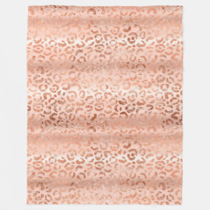 Manta Polar Espuma de impresión de leopardo rosa Rubor