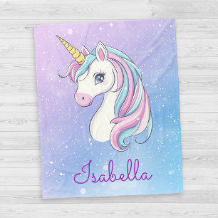 Manta Polar Espuma de unicornio sunita personalizada